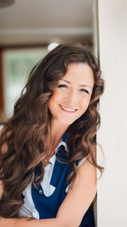 Blue and White Blouse